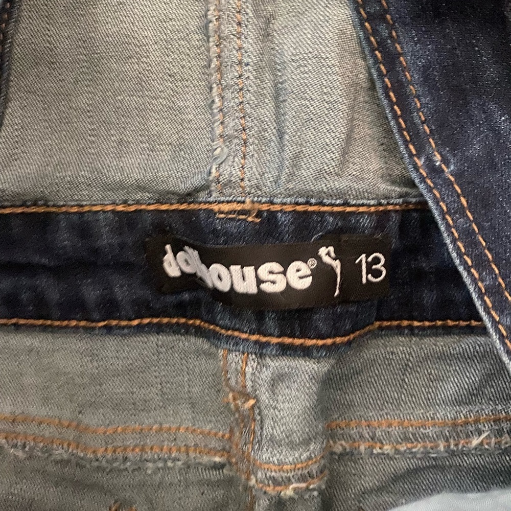 Dollhouse Junior's Ripped Denim Skirtall Blue - Picture 7 of 13